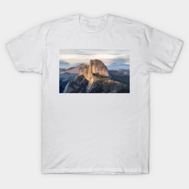 Half Dome Digital Painting T-Shirt by gktb